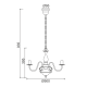 PHASING OUT PENDANT 3XE14 METAL PATINΑ GOLD Φ50ΧH93,5CM VELVET DLA12003P PHASING OUT PENDANT 3XE14 METAL PATINΑ GOLD Φ50ΧH93,5CM VELVET DLA12003P
