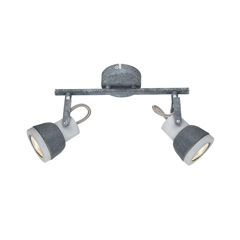 PHASING OUT WALL MOUNTED LUMINAIRE 2×GU10 METALLIC CEMENT SHADE 26×8×18,5CM INKA MC167792C PHASING OUT WALL MOUNTED LUMINAIRE 2×GU10 METALLIC CEMENT SHADE 26×8×18,5CM INKA MC167792C