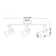 PHASING OUT WALL MOUNTED LUMINAIRE 3×GU10 METALLIC RUST SHADE 45×10×19CM INKA MC167793R PHASING OUT WALL MOUNTED LUMINAIRE 3×GU10 METALLIC RUST SHADE 45×10×19CM INKA MC167793R