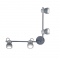 PHASING OUT WALL MOUNTED LUMINAIRE 4×GU10 METALLIC CEMENT SHADE 68×10×19CM INKA MC167794C