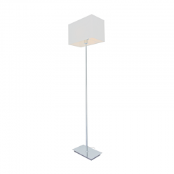 PHASING OUT FLOOR LAMP CHROME METAL 1XE27 WHITE CABLE RECTANGLE BASE Η123cm MIX MATCH MF15018CHW PHASING OUT FLOOR LAMP CHROME METAL 1XE27 WHITE CABLE RECTANGLE BASE Η123cm MIX MATCH MF15018CHW