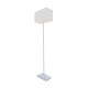 PHASING OUT FLOOR LAMP CHROME METAL 1XE27 WHITE CABLE RECTANGLE BASE Η123cm MIX MATCH MF15018CHW