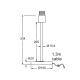 PHASING OUT METAL LUMINAIRE ΧΕ27 CHROME-WHITE CABLE CIRCLE BASE 29,8cm MIX amp MATCH MT15198CHW
