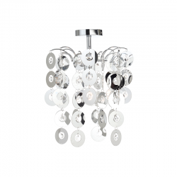 PHASING OUT PENDANT 1XE27 ACRYLIC+ CHROME METAL Φ30ΧΗ46CM FAIDRA SF171411C