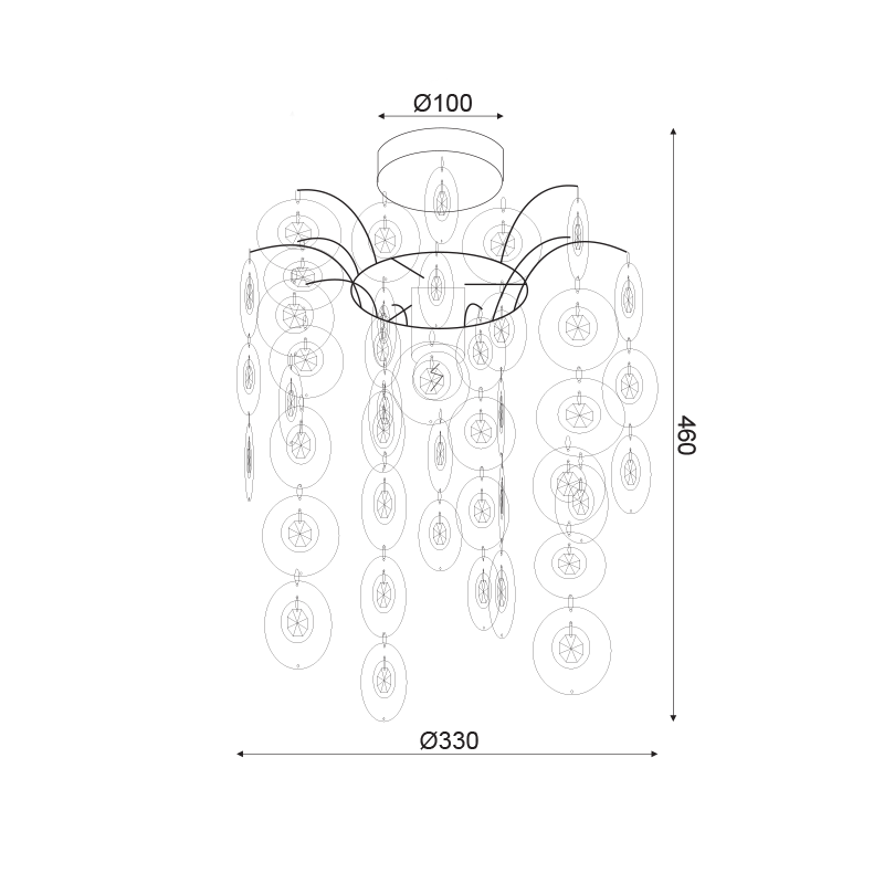 PHASING OUT PENDANT 1XE27 ACRYLIC+ CHROME METAL Φ30ΧΗ46CM FAIDRA SF171411C PHASING OUT PENDANT 1XE27 ACRYLIC+ CHROME METAL Φ30ΧΗ46CM FAIDRA SF171411C