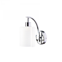 PHASING OUT WALL LAMP CHROME 1ΧE27 WHITE GLASS CADY TNK85332CR1W