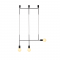 PHASING OUT PENDANT LUMINAIRE 3ΧE27 BLACK METAL 64X4X110CM KYOTO TNK853P64BK