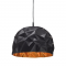 PHASING OUT PENDANT 1XE27 RESIN BLACK+GOLD POLYGON Φ38H120CM POLLOK V35078BG