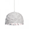 PHASING OUT PENDANT 1XE27 RESIN WHITE+SILVER POLYGON Φ38H120CM POLLOK V35078WS