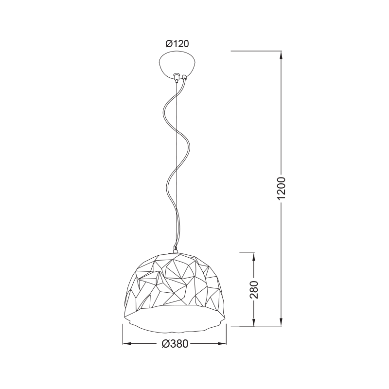 PHASING OUT PENDANT 1XE27 RESIN WHITE+SILVER POLYGON Φ38H120CM POLLOK V35078WS PHASING OUT PENDANT 1XE27 RESIN WHITE+SILVER POLYGON Φ38H120CM POLLOK V35078WS
