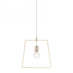 PHASING OUT PENDANT 1XE27 METAL BRASS QUADRILATERAL 35ΧΗ120CM TWIGGY V35183BS