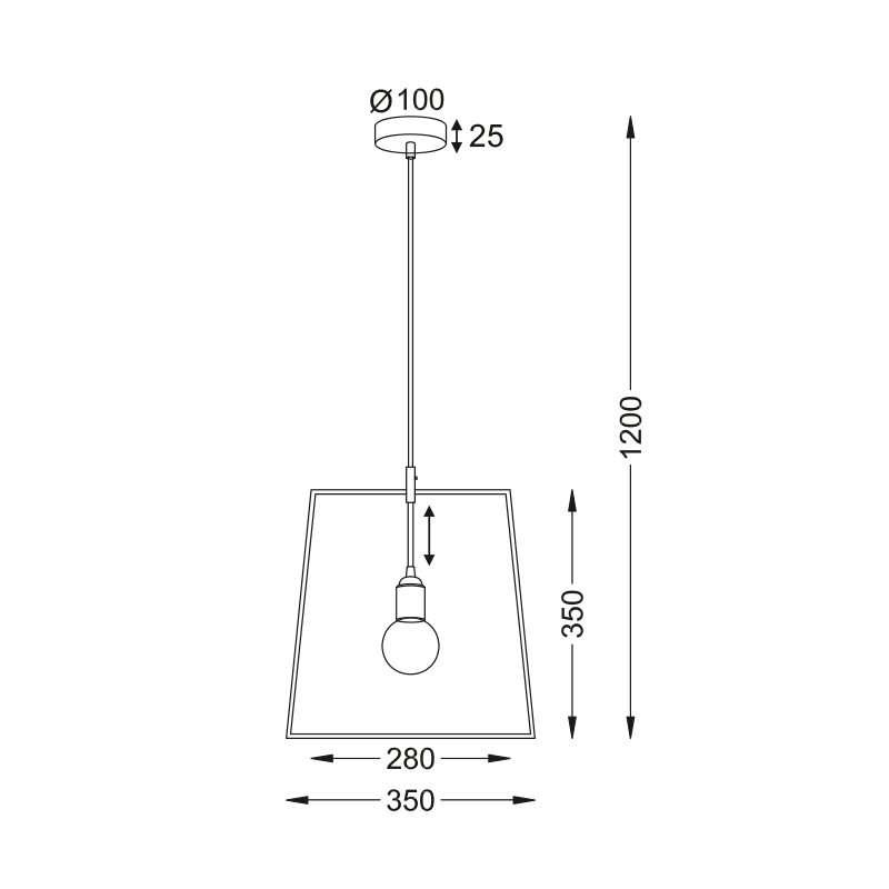 PHASING OUT PENDANT 1XE27 METAL COPPER quadrilateral 35ΧΗ120CM TWIGGY V35183CP PHASING OUT PENDANT 1XE27 METAL COPPER quadrilateral 35ΧΗ120CM TWIGGY V35183CP