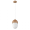 PHASING OUT PENDANT 1XE27 METAL COLOR WOOD + OPAL GLASS Φ16ΧΗ120CM BELLOTA V36119