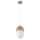 PHASING OUT PENDANT 1XE27 METAL COLOR WOOD + OPAL GLASS Φ16ΧΗ120CM BELLOTA V36119 PHASING OUT PENDANT 1XE27 METAL COLOR WOOD + OPAL GLASS Φ16ΧΗ120CM BELLOTA V36119
