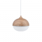 PHASING OUT PENDANT 1XE27 METAL COLOR WOOD+ OPAL GLASS Φ25ΧΗ120CM BELLOTA V36121