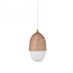 PHASING OUT PENDANT 1XE27 METAL COLOR WOOD + OPAL GLASS Φ16ΧΗ120CM BELLOTA V36122