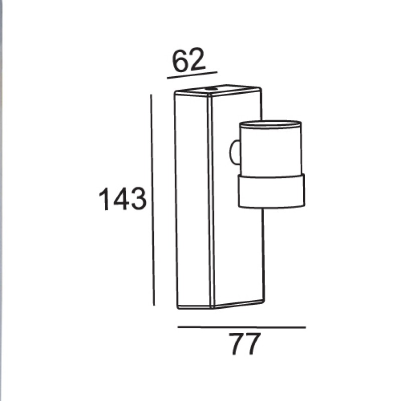 NETTO SPOT DOWN 1X1W P. LED HI2172A