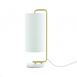 TABLE LUMINAIRE 1XE27 OSAKA GOLD METAL+WHITE SHADE-MARBLE IP20 20,4X18XH51CM ML121811T