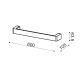 WALL MOUNTED LED 12W 3000K ALUMINUM BLACK 60Χ6,4Χ10,5CM FOGA ZD810412LEDBK