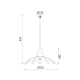 PENDANT LUMINAIRE 1ΧE27 DARK WOOD SHADE MDF + WHITE METAL Φ50XH80CM ALPS ZM170041P PENDANT LUMINAIRE 1ΧE27 DARK WOOD SHADE MDF + WHITE METAL Φ50XH80CM ALPS ZM170041P