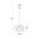 PENDANT LUMINAIRE 1ΧE27 DARK WOOD SHADE MDF + WHITE METAL Φ45XH80CM ALPS ZM170051P
