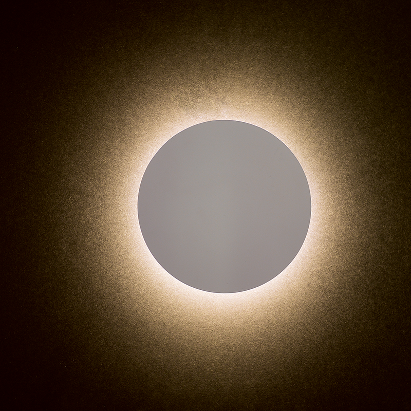 WALL LUMINAIRE LED 10W 3000K WHITE MDF CIRCLE Φ22ΧΗ3,6CM ECLIPSE ZM1710LEDWW