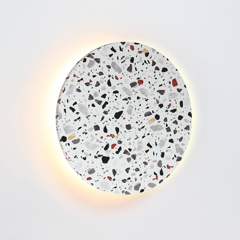 WALL MOUNTED LUMINAIRE LED 5W 3000Κ 1200LM TERRAZZO MDF CIRCLE Φ30ΧΗ3,6CM ECLIPSE ZM1715LEDWT WALL MOUNTED LUMINAIRE LED 5W 3000Κ 1200LM TERRAZZO MDF CIRCLE Φ30ΧΗ3,6CM ECLIPSE ZM1715LEDWT