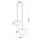PENDANT L/F LED 14W 3000K 900LM INNAMORATO PINK METALLIC 24X14X100CM ZM202592PP