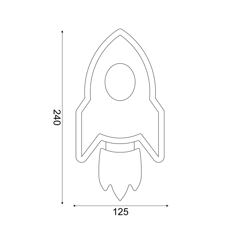 WALL MOUNTED LUMINAIRE LED 5.5W 3000K 385LM NASA RED MDF 24X13X3.8CM ZM21005WR WALL MOUNTED LUMINAIRE LED 5.5W 3000K 385LM NASA RED MDF 24X13X3.8CM ZM21005WR