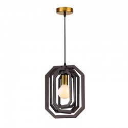 PENDANT LUMINAIRE 1ΧΕ27 DARK BROWN LEATHER MDF D24XH100CM TRITON ZM391P24WDL PENDANT LUMINAIRE 1ΧΕ27 DARK BROWN LEATHER MDF D24XH100CM TRITON ZM391P24WDL