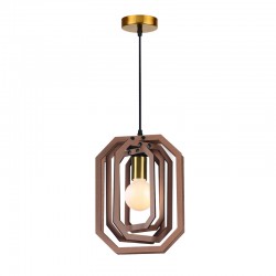 PENDANT LUMINAIRE 1ΧΕ27 LIGHT BROWN LEATHER MDF D24XH100CM TRITON ZM391P24WLL PENDANT LUMINAIRE 1ΧΕ27 LIGHT BROWN LEATHER MDF D24XH100CM TRITON ZM391P24WLL