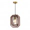 PENDANT LUMINAIRE 1ΧΕ27 LIGHT BROWN LEATHER MDF D24XH100CM TRITON ZM391P24WLL