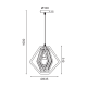 PENDANT LUMINAIRE 1ΧΕ27 DARK BROWN LEATHER MDF D34XH100CM TRITON ZM391P34WDL PENDANT LUMINAIRE 1ΧΕ27 DARK BROWN LEATHER MDF D34XH100CM TRITON ZM391P34WDL