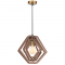 PENDANT LUMINAIRE 1ΧΕ27 LIGHT BROWN LEATHER MDF D34XH100CM TRITON ZM391P34WLL