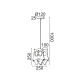 PENDANT LUMINAIRE 1ΧΕ27 OWL MDF 25X10XH100CM FARMA ZM411P25