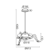 PENDANT LUMINAIRE 1ΧΕ27 SPACESHIP MDF D61XH100CM NASA ZM681P61
