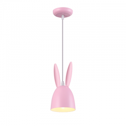 PENDANT LUMINAIRE 1ΧΕ27 PINK METAL D12XH100CM BUNNY ZM71P12P PENDANT LUMINAIRE 1ΧΕ27 PINK METAL D12XH100CM BUNNY ZM71P12P