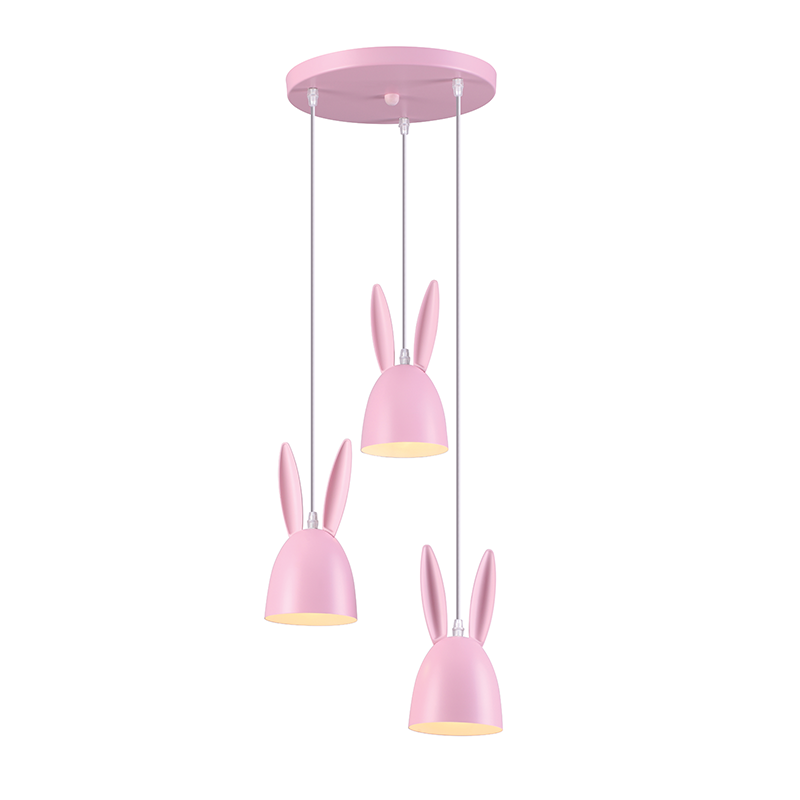 PENDANT LUMINAIRE 3ΧΕ27 PINK META D35XH100CM BUNNY ZM73P35P PENDANT LUMINAIRE 3ΧΕ27 PINK META D35XH100CM BUNNY ZM73P35P