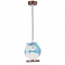 PENDANT LUMINAIRE 1XE14 BLUE PLASTIC OWL 15Χ13,5ΧΗ80CM KOKKA ZN160201PBL