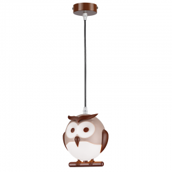 PENDANT LUMINAIRE 1XE14 BROWN PLASTIC OWL 15Χ13,5ΧΗ80CM KOKKA ZN160201PBR PENDANT LUMINAIRE 1XE14 BROWN PLASTIC OWL 15Χ13,5ΧΗ80CM KOKKA ZN160201PBR