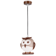PENDANT LUMINAIRE 1XE14 BROWN PLASTIC OWL 15Χ13,5ΧΗ80CM KOKKA ZN160201PBR