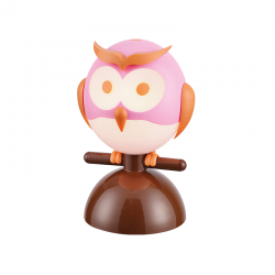 TABLE LUMINAIRE 1XE14 PINK PLASTIC OWL 15Χ13,5ΧΗ23CM KOKKA ZN160201TP