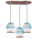PENDANT LUMINAIRE3XE14 BLUE PLASTIC OWL 50Χ30ΧΗ100CM KOKKA ZN160203PBL PENDANT LUMINAIRE3XE14 BLUE PLASTIC OWL 50Χ30ΧΗ100CM KOKKA ZN160203PBL