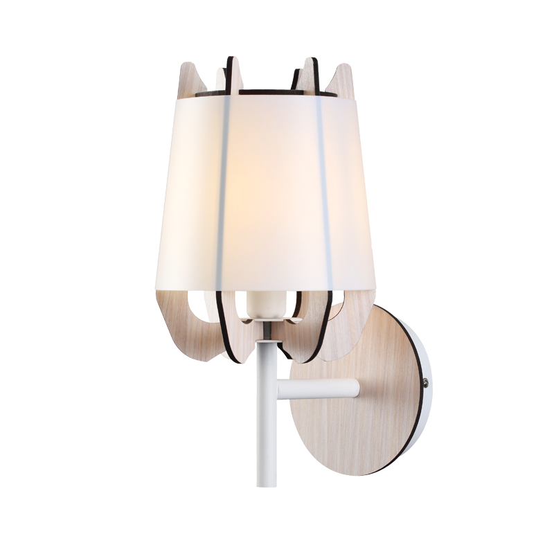 NETTO WALL LUMINAIRE 1ΧE27 WHITE PLASTIC+METAL +LIGHT WOOD SHADE MDF 17Χ21X32,5CM ZM170011W NETTO WALL LUMINAIRE 1ΧE27 WHITE PLASTIC+METAL +LIGHT WOOD SHADE MDF 17Χ21X32,5CM ZM170011W