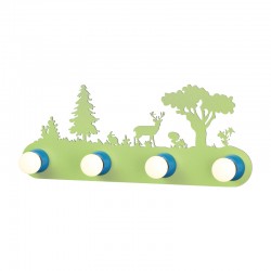 NETTO WALL LUMINAIRE 4XE27 GREEN METALLIC+MDF FOREST 51Χ20,6Χ13,5CM ZN170114WG NETTO WALL LUMINAIRE 4XE27 GREEN METALLIC+MDF FOREST 51Χ20,6Χ13,5CM ZN170114WG