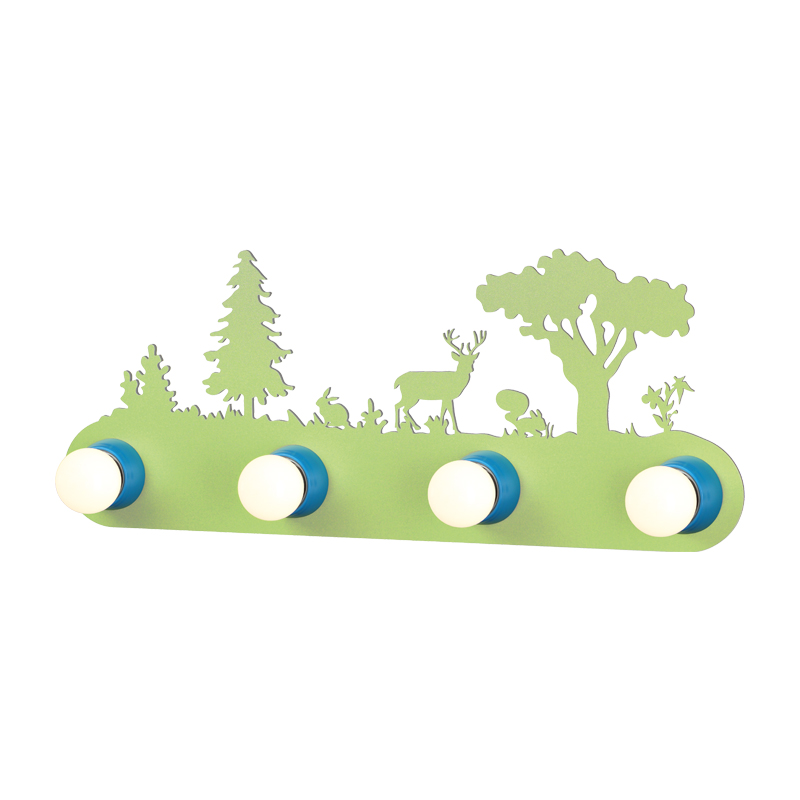 NETTO WALL LUMINAIRE 4XE27 GREEN METALLIC+MDF FOREST 51Χ20,6Χ13,5CM ZN170114WG NETTO WALL LUMINAIRE 4XE27 GREEN METALLIC+MDF FOREST 51Χ20,6Χ13,5CM ZN170114WG