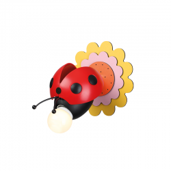 PHASING OUT WALL LUMINAIRE 1XE27 RED METAL+PLASTIC+MDF BEE 15Χ20X15CM BEES ZN170161WR PHASING OUT WALL LUMINAIRE 1XE27 RED METAL+PLASTIC+MDF BEE 15Χ20X15CM BEES ZN170161WR