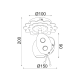 PHASING OUT WALL LUMINAIRE 1XE27 RED METAL+PLASTIC+MDF BEE 15Χ20X15CM BEES ZN170161WR PHASING OUT WALL LUMINAIRE 1XE27 RED METAL+PLASTIC+MDF BEE 15Χ20X15CM BEES ZN170161WR