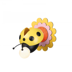 PHASING OUT WALL LUMINAIRE 1XE27 YELLOW METAL+PLASTIC+MDF BEE 15Χ20X15CM BEES ZN170161WY PHASING OUT WALL LUMINAIRE 1XE27 YELLOW METAL+PLASTIC+MDF BEE 15Χ20X15CM BEES ZN170161WY