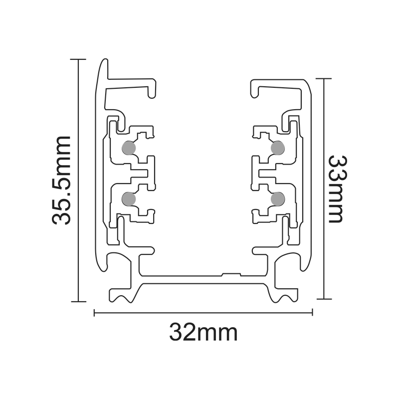 TRACK 4 CABLE 1 METER WHITE 4W1MW